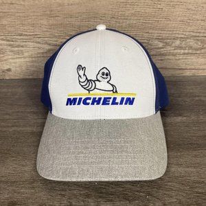 K-Products Michelin Man Hat Embroidered Baseball Cap Adjustable Blue Gray